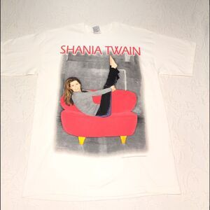 Vintage Shania Twain 1998 World Tour White Mens Large Concert T Shirt Band Tee